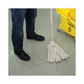 Boardwalk Handle/Deck Mops, 24 oz White Cotton Head, 54" Oak Wood Handle, 6/Pack