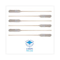 Boardwalk Handle/Deck Mops, 24 oz White Cotton Head, 54" Oak Wood Handle, 6/Pack