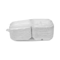 Pactiv Evergreen EarthChoice Bagasse Hinged Lid Container, 3-Compartment, Dual Tab Lock, 7.8 x 7.8 x 2.8, Natural, Sugarcane, 150/Carton