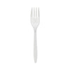 Pactiv Evergreen Fieldware Cutlery, Fork, Mediumweight, White, 1,000/Carton