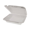 Pactiv Evergreen Foam Hinged Lid Container, Dual Tab Lock Happy Face, 8 x 7.75 x 2.25, White, 200/Carton