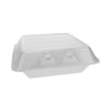 Pactiv Evergreen SmartLock Foam Hinged Lid Container, Large, 9 x 9.13 x 3.25, White, 150/Carton