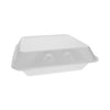 Pactiv Evergreen SmartLock Foam Hinged Lid Container, X-Large, 9.5 x 10.5 x 3.25, White, 250/Carton