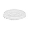 Pactiv Evergreen Plastic Portion Cup Lid, Fits 0.5 oz to 1 oz Cups, Clear, 100/Sleeve, 25 Sleeves/Carton