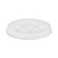 Pactiv Evergreen Plastic Portion Cup Lid, Fits 0.5 oz to 1 oz Cups, Clear, 100/Sleeve, 25 Sleeves/Carton
