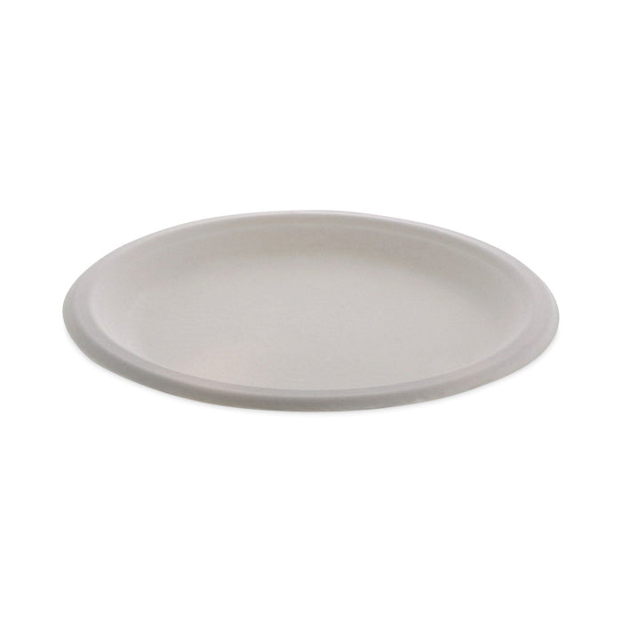 Pactiv Evergreen EarthChoice Compostable Fiber-Blend Bagasse Dinnerware, Plate, 9" dia, Natural, 500/Carton