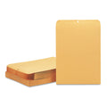 Quality Park Clasp Envelope, 32 lb Bond Weight Kraft, #15 1/2, Square Flap, Clasp/Gummed Closure, 12 x 15.5, Brown Kraft, 100/Box