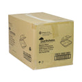 Pactiv Evergreen EarthChoice Bagasse Hinged Lid Container, Single Tab Lock, 6" Sandwich, 5.8 x 5.8 x 3.3, Natural, Sugarcane, 500/Carton