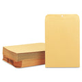 Quality Park Clasp Envelope, 28 lb Bond Weight Kraft, #90, Cheese Blade Flap, Clasp/Gummed Closure, 9 x 12, Brown Kraft, 100/Box