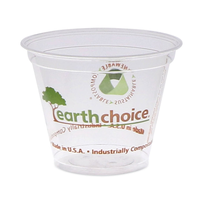 Pactiv Evergreen EarthChoice Compostable Cold Cup, 9 oz, Clear/Printed, 975/Carton