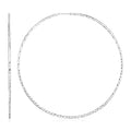 Sterling Silver Large Textured Round Hoop Earrings by Bids.com