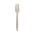 Pactiv Evergreen EarthChoice PSM Cutlery, Heavyweight, Fork, 6.88", Tan, 1,000/Carton