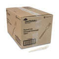 Pactiv Evergreen EarthChoice PSM Cutlery, Heavyweight, Fork, 6.88", Tan, 1,000/Carton