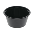 Pactiv Evergreen Plastic Portion Cup, 2 oz, Black, 200/Bag, 12 Bags/Carton