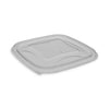 Pactiv Evergreen EarthChoice Square Recycled Bowl Flat Lid, 5.5 x 5.5 x 0.75, Clear, Plastic, 504/Carton