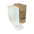 Pactiv Evergreen Vented Foam Hinged Lid Container, Dual Tab Lock, 9.13 x 9 x 3.25, White, 150/Carton