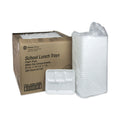 Pactiv Evergreen Foam School Trays, 5-Compartment, 8.25 x 10.5 x 1,  White, 500/Carton