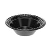 Pactiv Evergreen Placesetter Deluxe Laminated Foam Dinnerware, Bowl, 12 oz, 6" dia, Black, 1,000/Carton