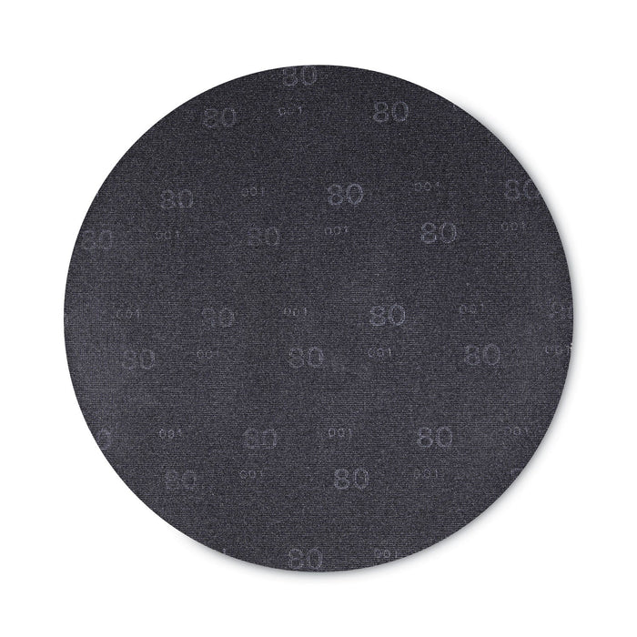 Boardwalk Sanding Screens, 20" Diameter, 80 Grit, Black, 10/Carton