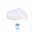 Boardwalk Polishing Floor Pads, 24" Diameter, White, 5/Carton
