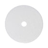 Boardwalk Polishing Floor Pads, 21" Diameter, White, 5/Carton