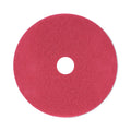 Boardwalk Buffing Floor Pads, 21" Diameter, Red, 5/Carton