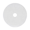 Boardwalk Polishing Floor Pads, 20" Diameter, White, 5/Carton