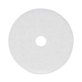Boardwalk Polishing Floor Pads, 20" Diameter, White, 5/Carton