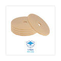 Boardwalk Burnishing Floor Pads, 20" Diameter, Tan, 5/Carton