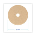 Boardwalk Burnishing Floor Pads, 20" Diameter, Tan, 5/Carton