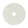 Boardwalk Natural Burnishing Floor Pads, 20" Diameter, White, 5/Carton