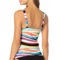 Anne Cole Womens Multi Color Striped Stretch Adjustable Straps Lined by Vanessa Jane