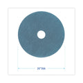 Boardwalk Burnishing Floor Pads, 20" Diameter, Aqua, 5/Carton