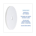 Boardwalk Polishing Floor Pads, 19" Diameter, White, 5/Carton