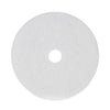 Boardwalk Polishing Floor Pads, 19" Diameter, White, 5/Carton
