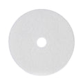 Boardwalk Polishing Floor Pads, 19" Diameter, White, 5/Carton