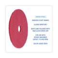 Boardwalk Buffing Floor Pads, 19" Diameter, Red, 5/Carton