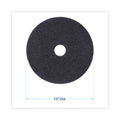 Boardwalk Stripping Floor Pads, 19" Diameter, Black, 5/Carton