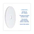 Boardwalk Polishing Floor Pads, 18" Diameter, White, 5/Carton