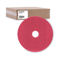 Boardwalk Buffing Floor Pads, 18" Diameter, Red, 5/Carton