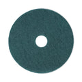 Boardwalk Heavy-Duty Scrubbing Floor Pads, 18" Diameter, Green, 5/Carton