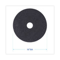 Boardwalk Stripping Floor Pads, 18" Diameter, Black, 5/Carton
