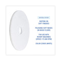 Boardwalk Polishing Floor Pads, 17" Diameter, White, 5/Carton