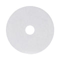 Boardwalk Polishing Floor Pads, 17" Diameter, White, 5/Carton