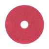 Boardwalk Buffing Floor Pads, 17" Diameter, Red, 5/Carton