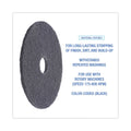 Boardwalk High Performance Stripping Floor Pads, 17" Diameter, Black, 5/Carton