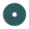 Boardwalk Heavy-Duty Scrubbing Floor Pads, 17" Diameter, Green, 5/Carton