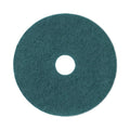 Boardwalk Heavy-Duty Scrubbing Floor Pads, 17" Diameter, Green, 5/Carton