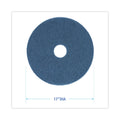 Boardwalk Scrubbing Floor Pads, 17" Diameter, Blue, 5/Carton
