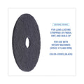 Boardwalk Stripping Floor Pads, 17" Diameter, Black, 5/Carton